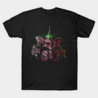 Unicorn gundam scribble T-Shirt